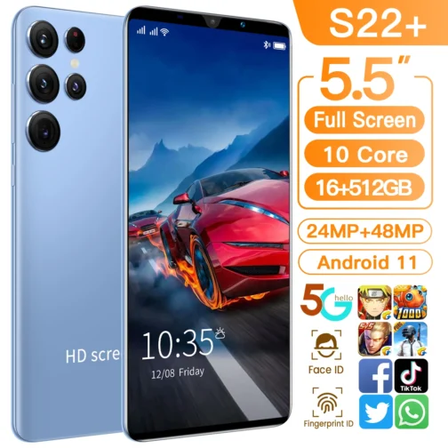 2022 New S22 6.8 inch screen smartphone 16GB+512GB 5200mAh 5G Unlock phones mobile android smartphone Global Version - Image 2