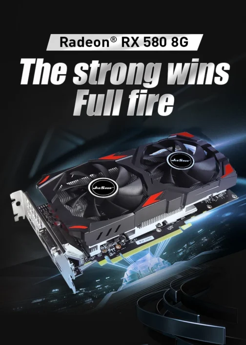 JIESHUO AMD RX 580 8gb New GPU rx580 8g Computer Graphics Card Gamer PC rx 580 8gb AMD grafic card graphics card rx 580 8g - Image 2